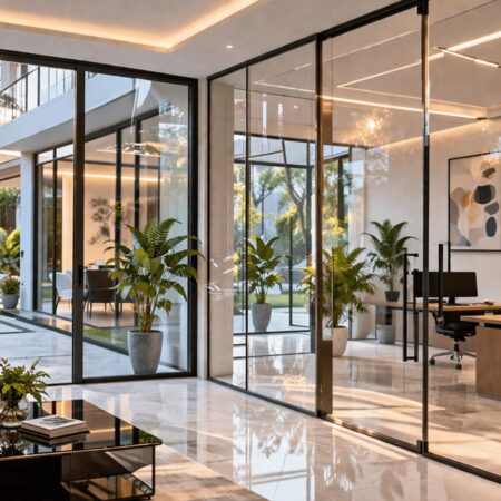 Dubai office glass partition